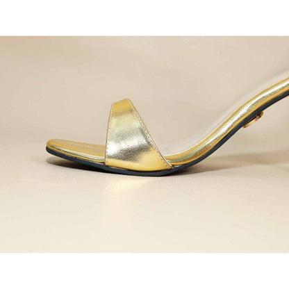 Sana K Luxurious Footwear Gold Basic Pencil Heels