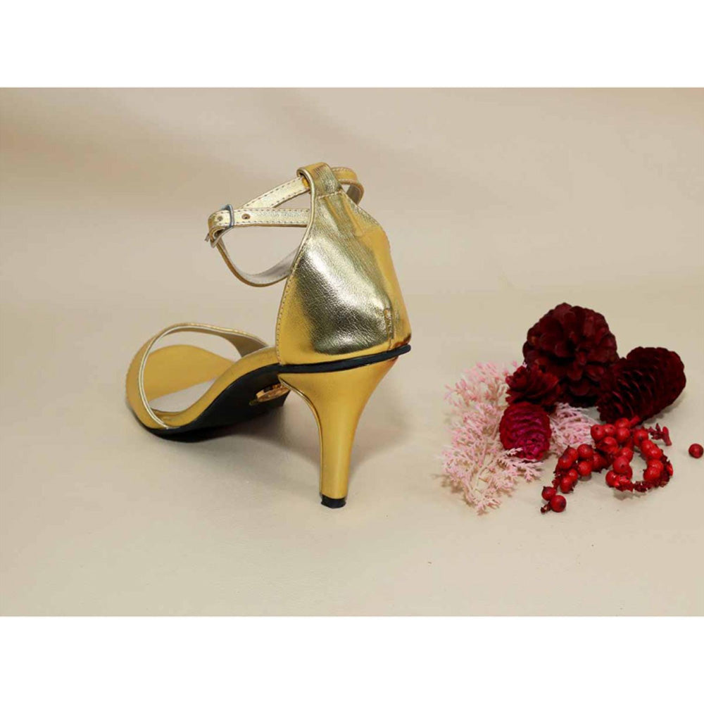 Sana K Luxurious Footwear Gold Basic Pencil Heels