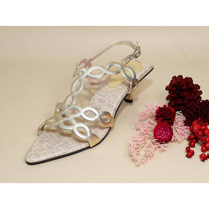 Sana K Luxurious Footwear Infinity Gold Kitten Heels
