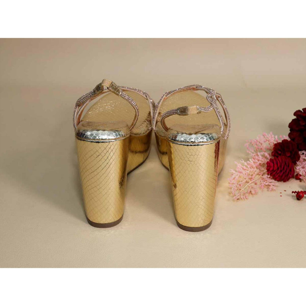 Sana K Luxurious Footwear Renne Gold Wedges
