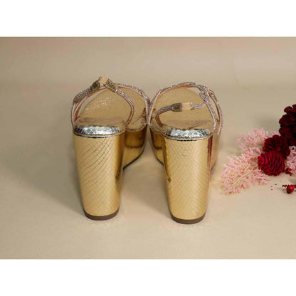 Sana K Luxurious Footwear Renne Gold Wedges