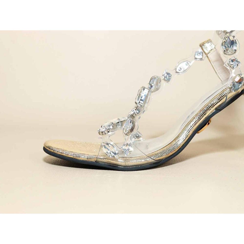 Sana K Luxurious Footwear Silver Chunky Rocks Pencil Heels