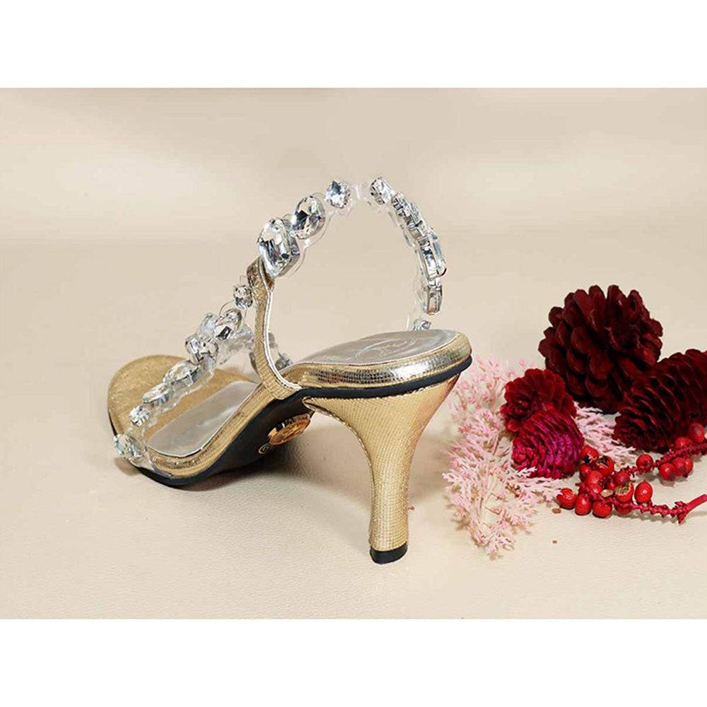 Sana K Luxurious Footwear Silver Chunky Rocks Pencil Heels