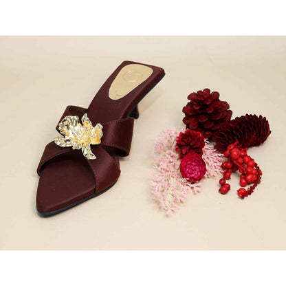 Sana K Luxurious Footwear Zeno Brown Kitten Heels