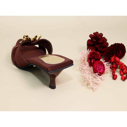 Sana K Luxurious Footwear Zeno Brown Kitten Heels