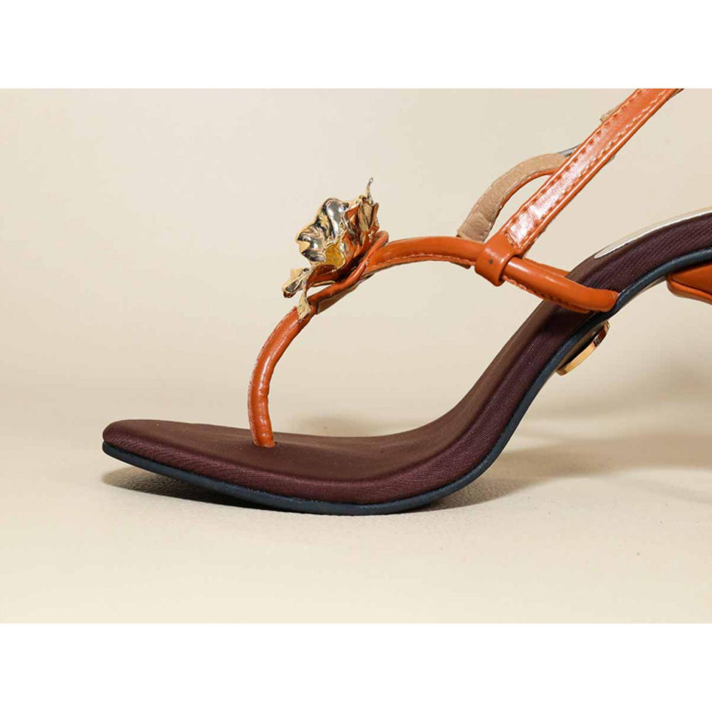 Sana K Luxurious Footwear Zeno Brown Pencil Heels