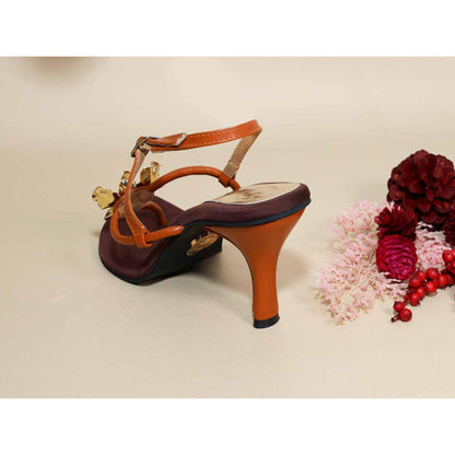 Sana K Luxurious Footwear Zeno Brown Pencil Heels