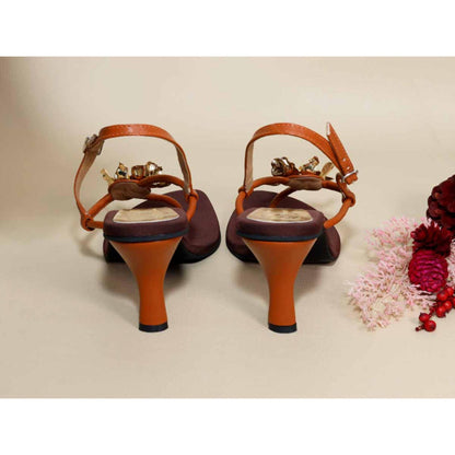 Sana K Luxurious Footwear Zeno Brown Pencil Heels
