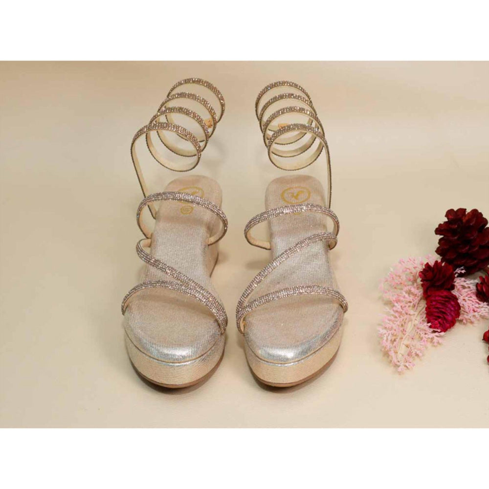 Sana K Luxurious Footwear Baby Gold Spring Wedges