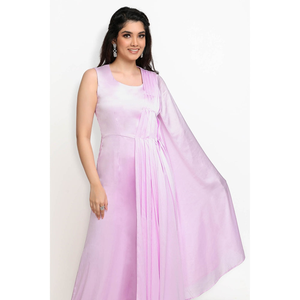 Sanjana Thakur Lavender Jumpsuits with Draped Sleeves