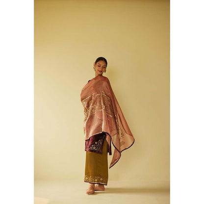 Sarang Kaur Purple Meera Kurta with Palazzo (Set of 2)