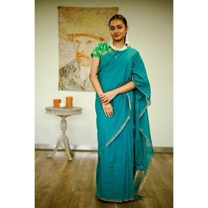 SARI KI ALMARI Bengal Handwoven Pure Cotton Saree with Unstitched Blouse