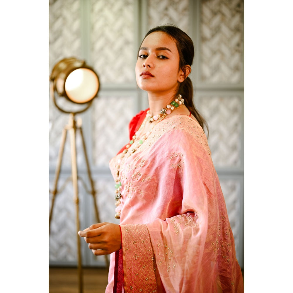 SARI KI ALMARI Tissue Silk Saree with Unstitched Blouse