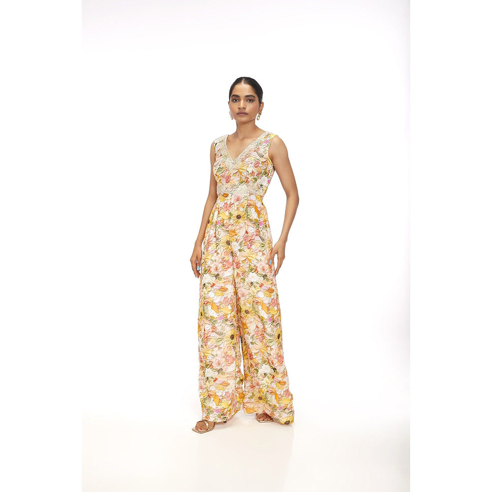 SAYAANIKA Leah Floral Embellished Jumpsuit