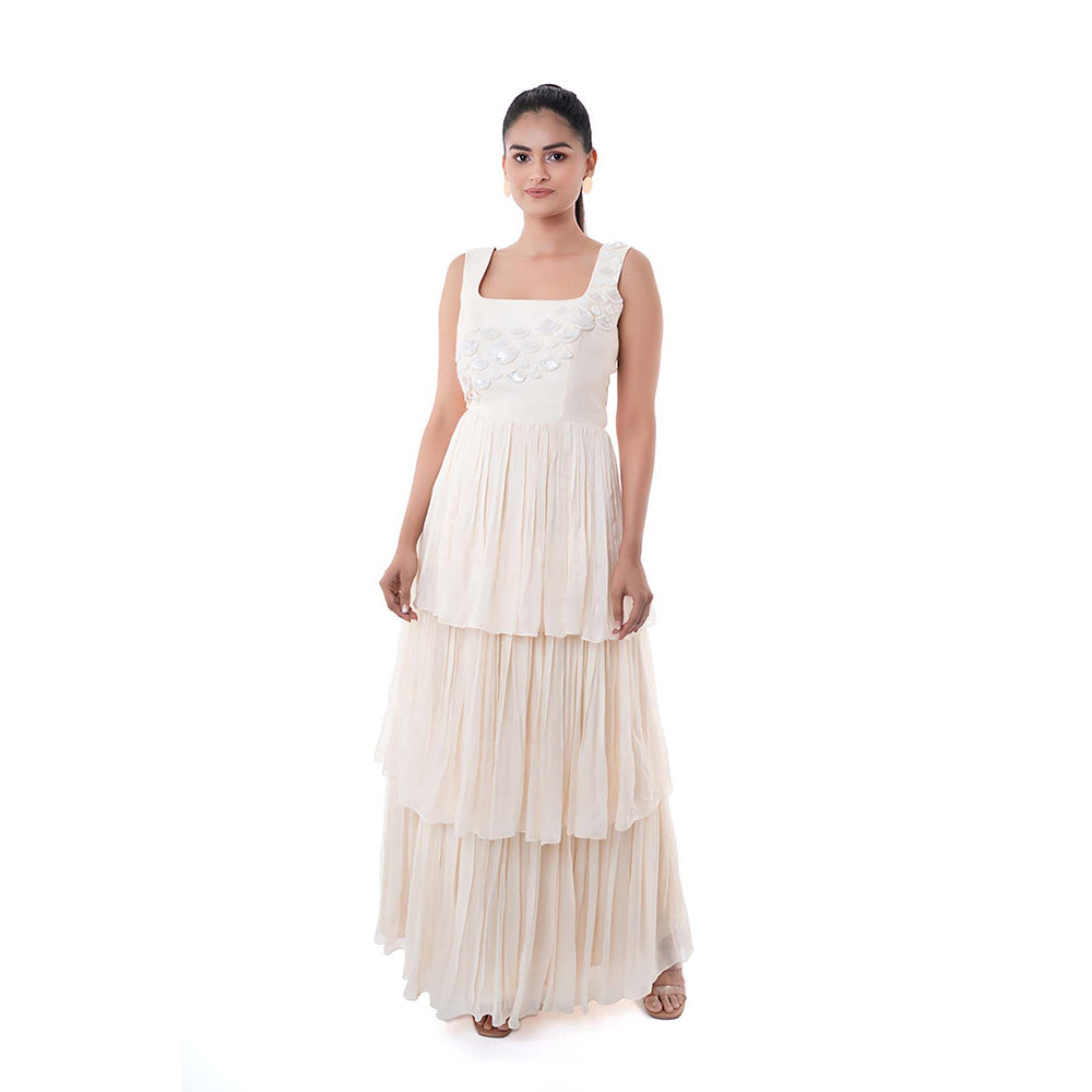 SAYAANIKA White Perla Maxi Dress
