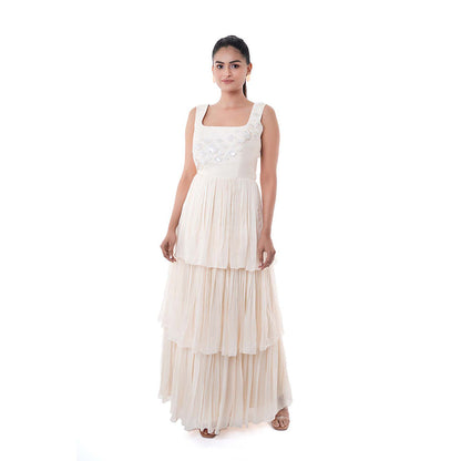 SAYAANIKA White Perla Maxi Dress