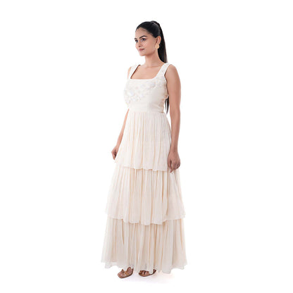 SAYAANIKA White Perla Maxi Dress