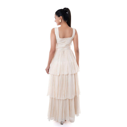 SAYAANIKA White Perla Maxi Dress