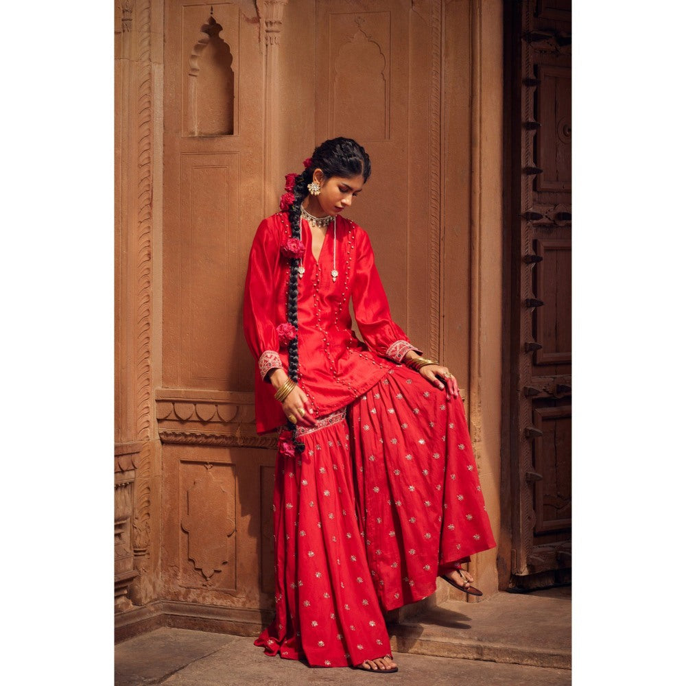 Seema Anand Adab Kurta with Sharara (Set of 2)