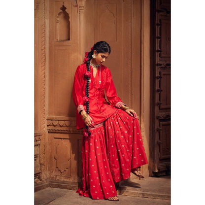 Seema Anand Adab Kurta with Sharara (Set of 2)