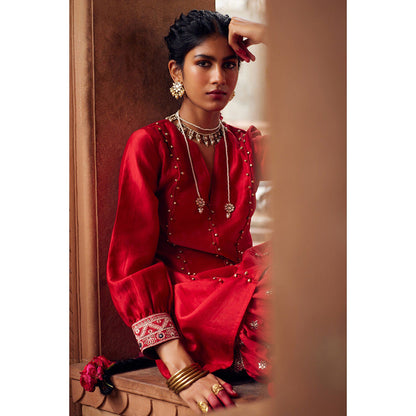 Seema Anand Adab Kurta with Sharara (Set of 2)