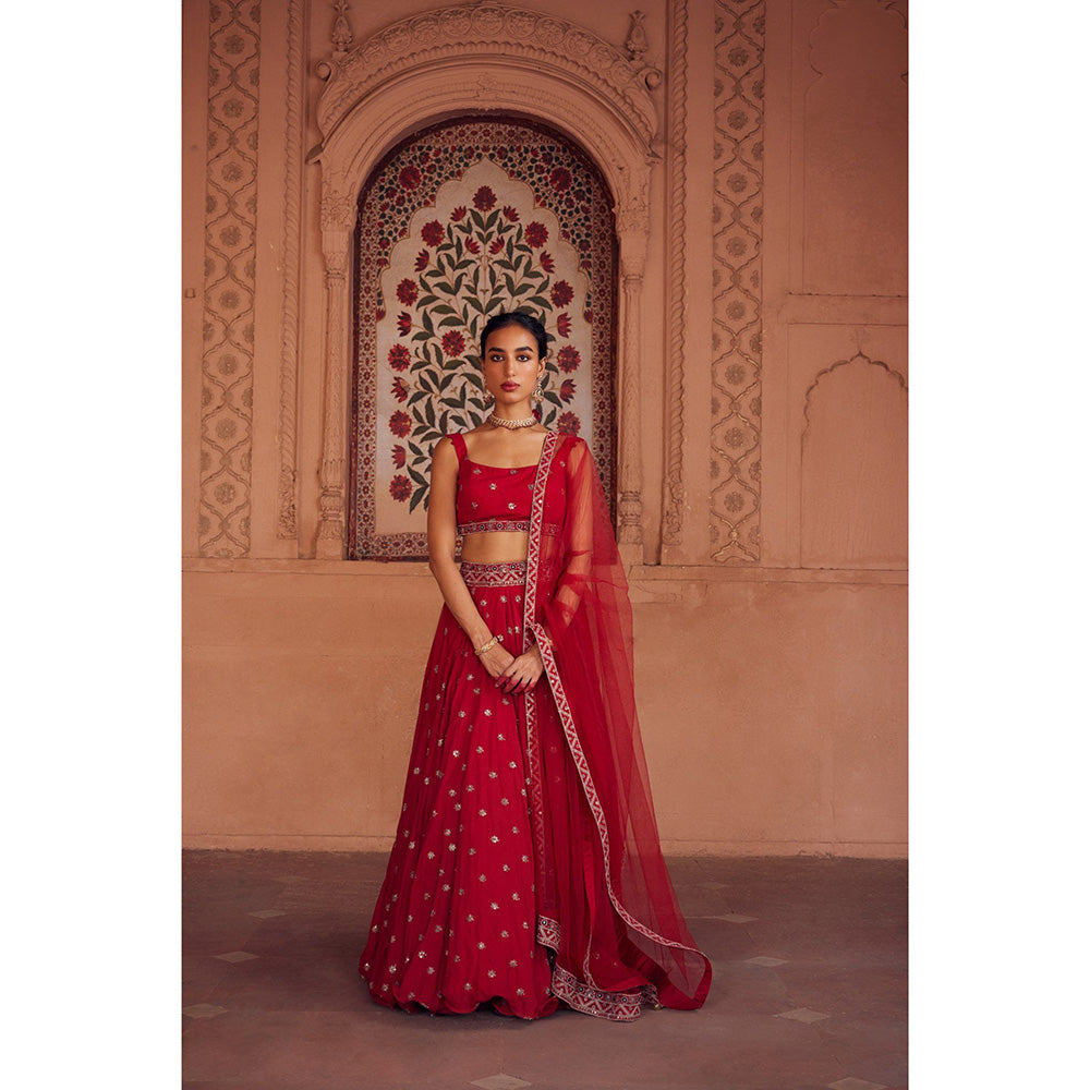 Seema Anand Afra Lehenga with Choli and Dupatta (Set of 3)