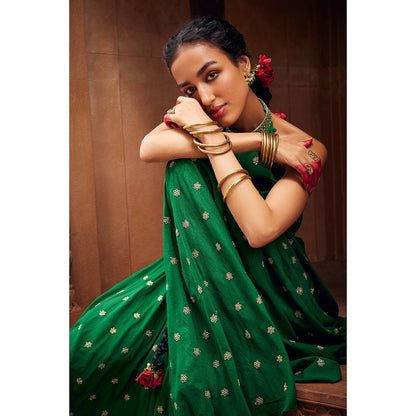 Seema Anand Inara Halter Anarkali with Churidar and Dupatta (Set of 3)