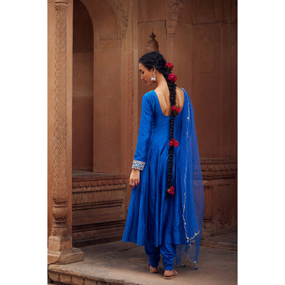 Seema Anand Misbah Anarkali with Churidar and Dupatta (Set of 3)