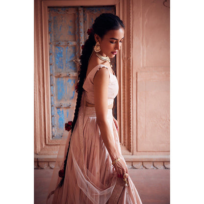 Seema Anand Parkha Lehenga with Choli and Dupatta (Set of 3)