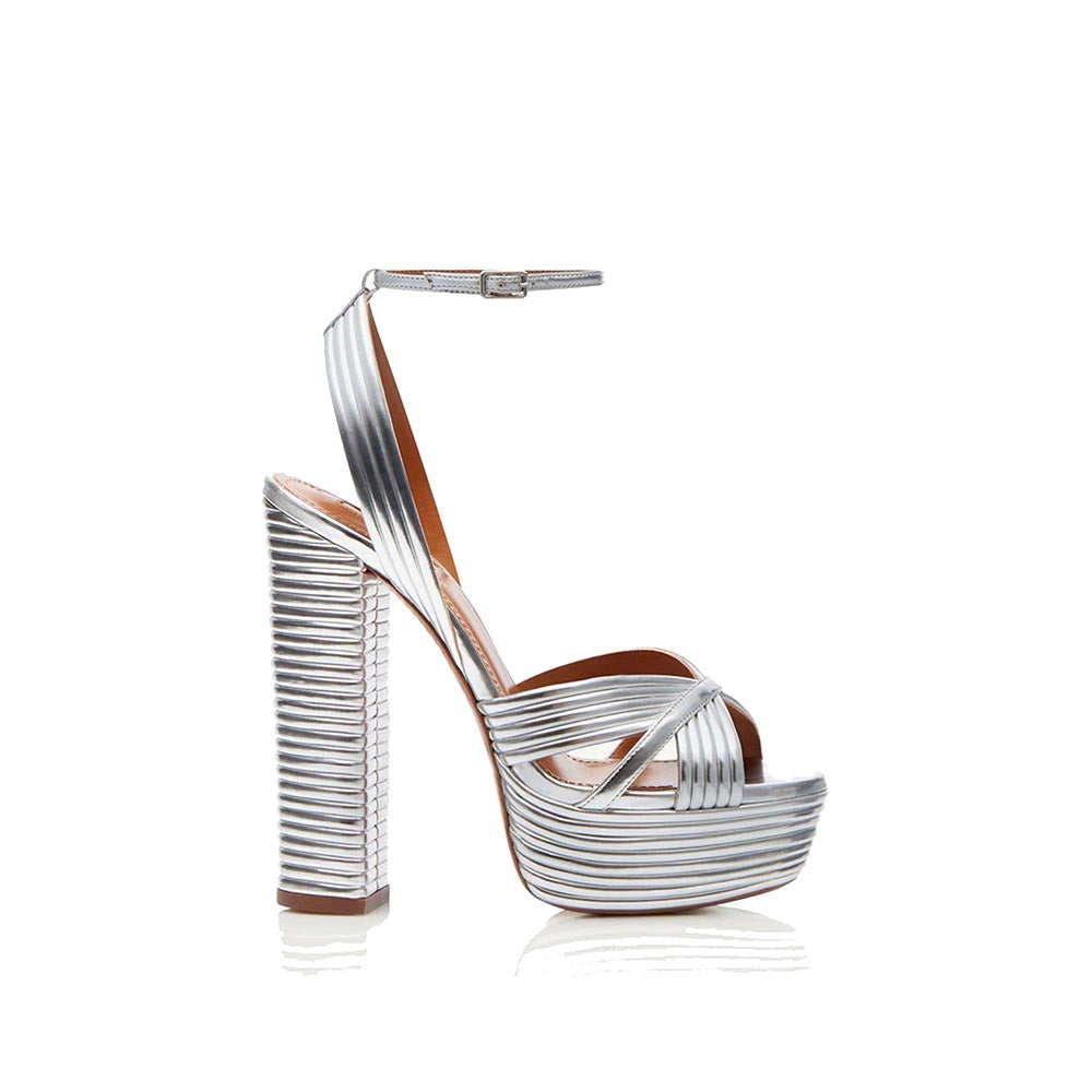 SEPHYR Women Silver Sandal Heels