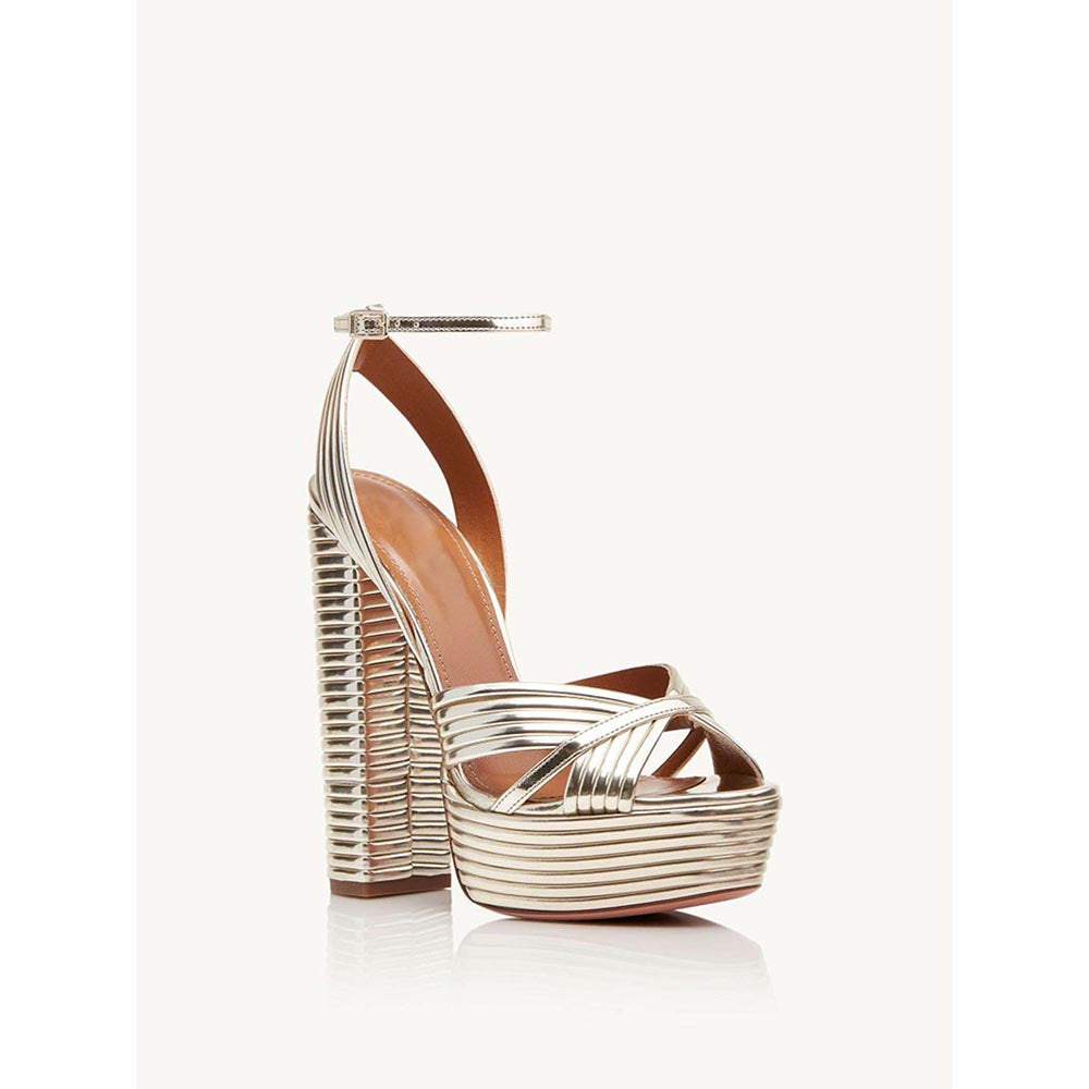 SEPHYR Women Gold Sandal Heels