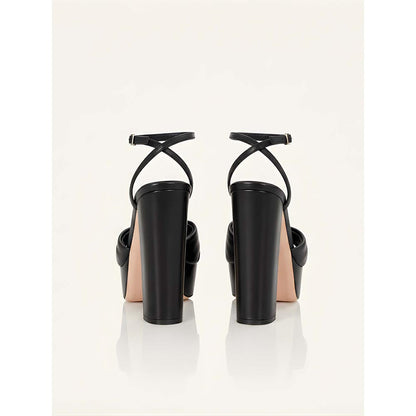 SEPHYR Women Black Sandal Heels