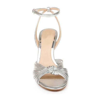 SEPHYR Women Silver Sandal Heels