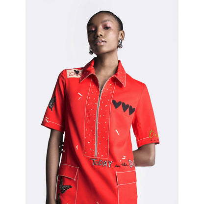 Shahin Mannan Dreams Panelled Shift Dress