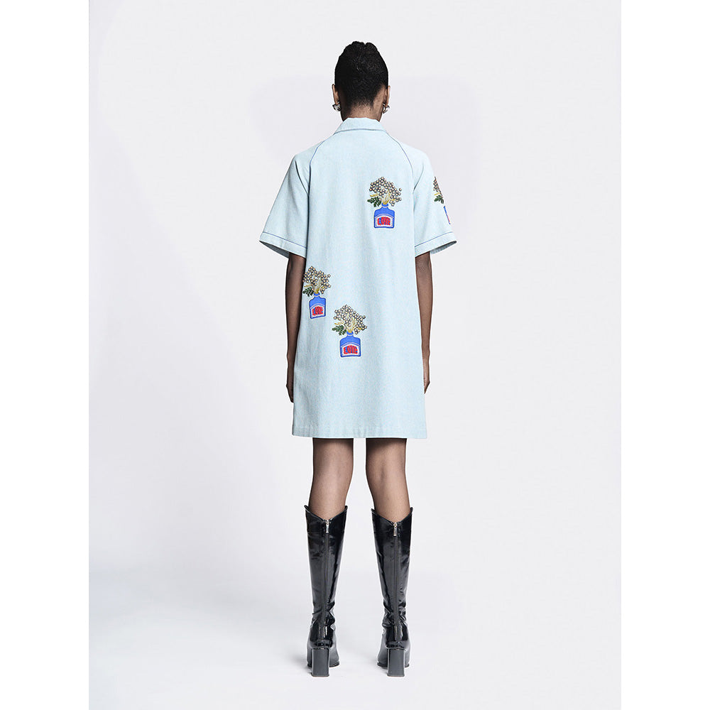 Shahin Mannan Inkpot Raglan Sleeves Dress