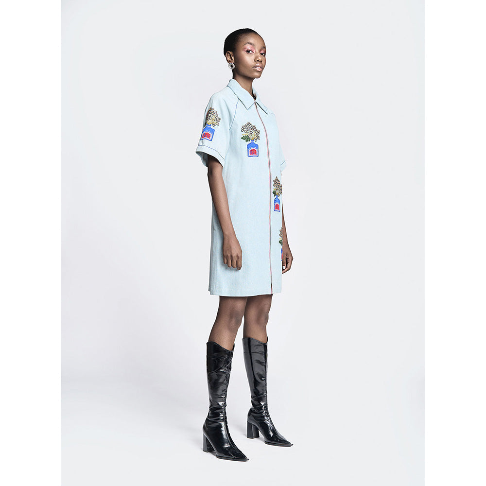 Shahin Mannan Inkpot Raglan Sleeves Dress