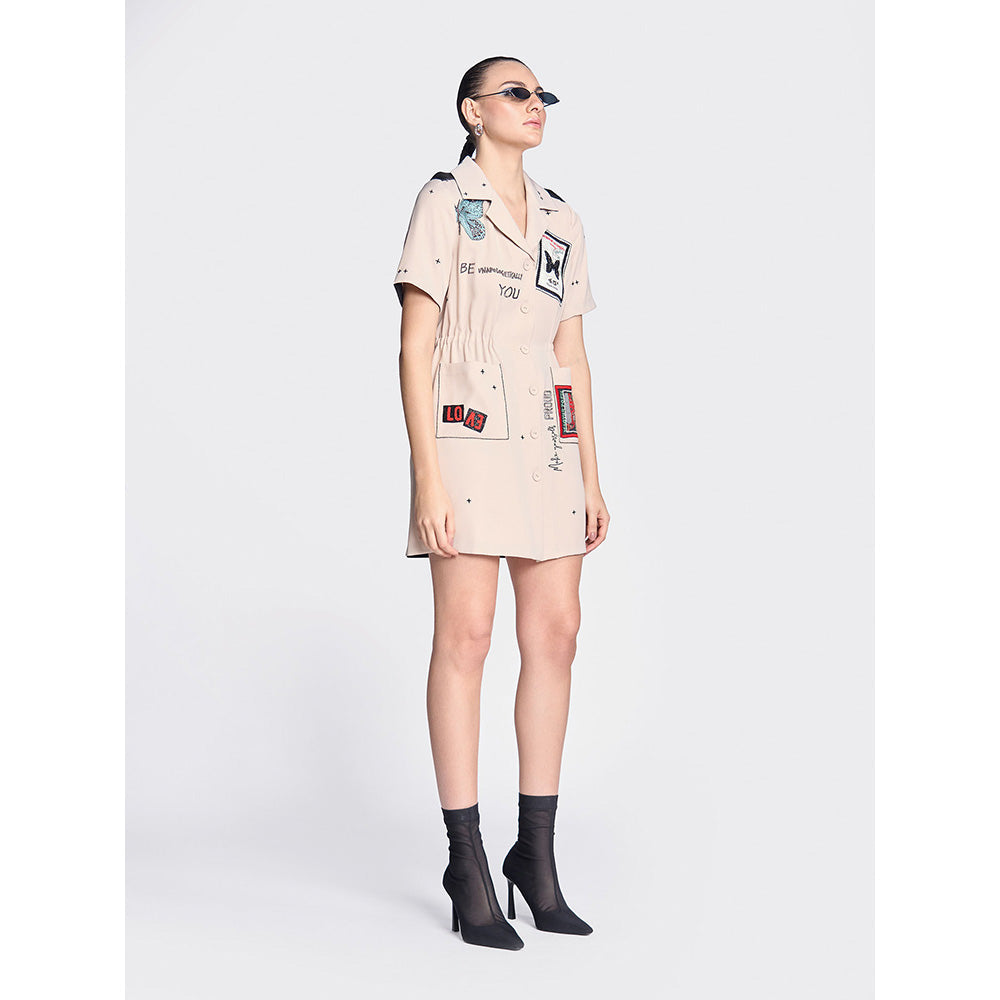 Shahin Mannan Butterfly Stamp Summer Coat Dress