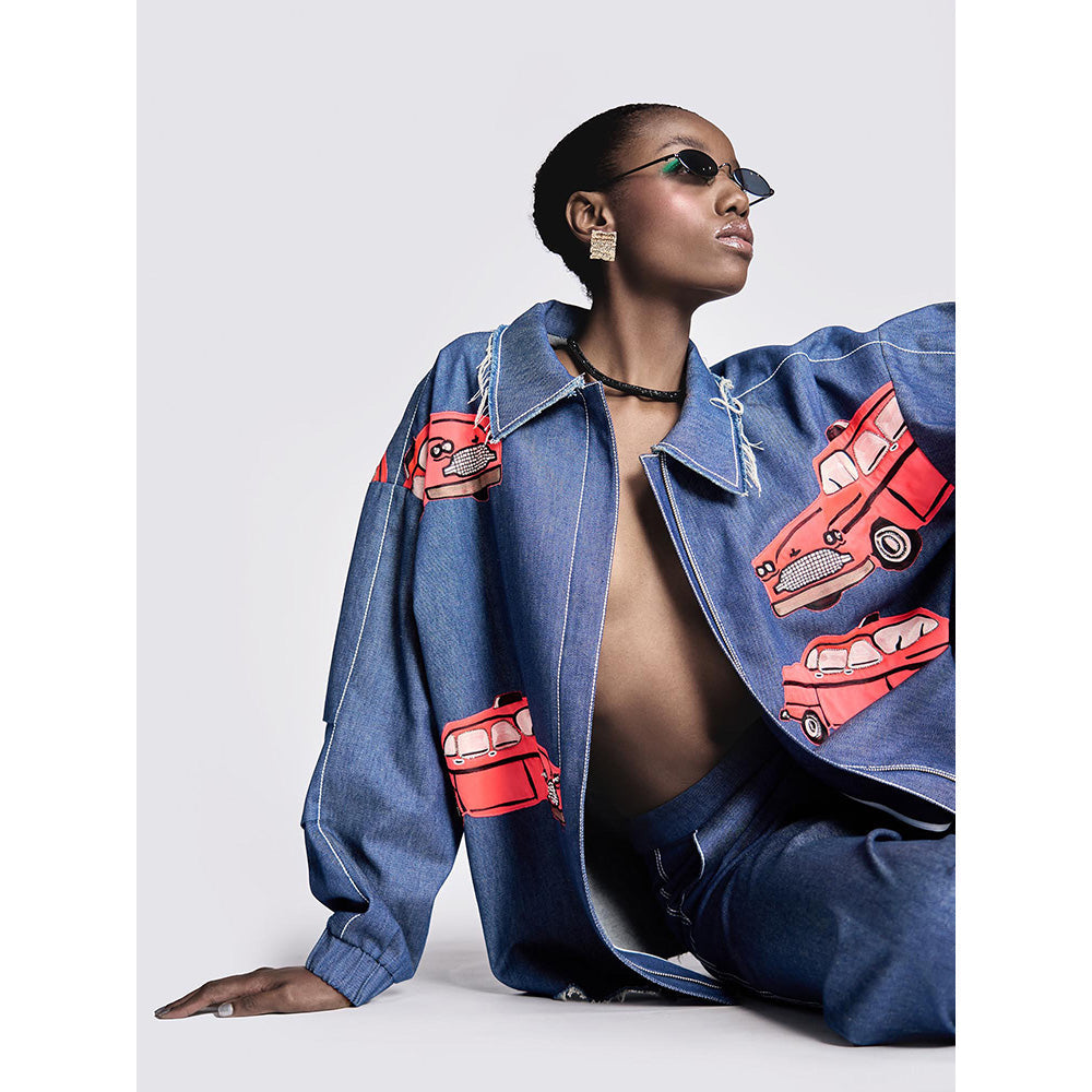 Shahin Mannan Taxi Oversized Shirt Jacket With Flared Pant (Set of 2)