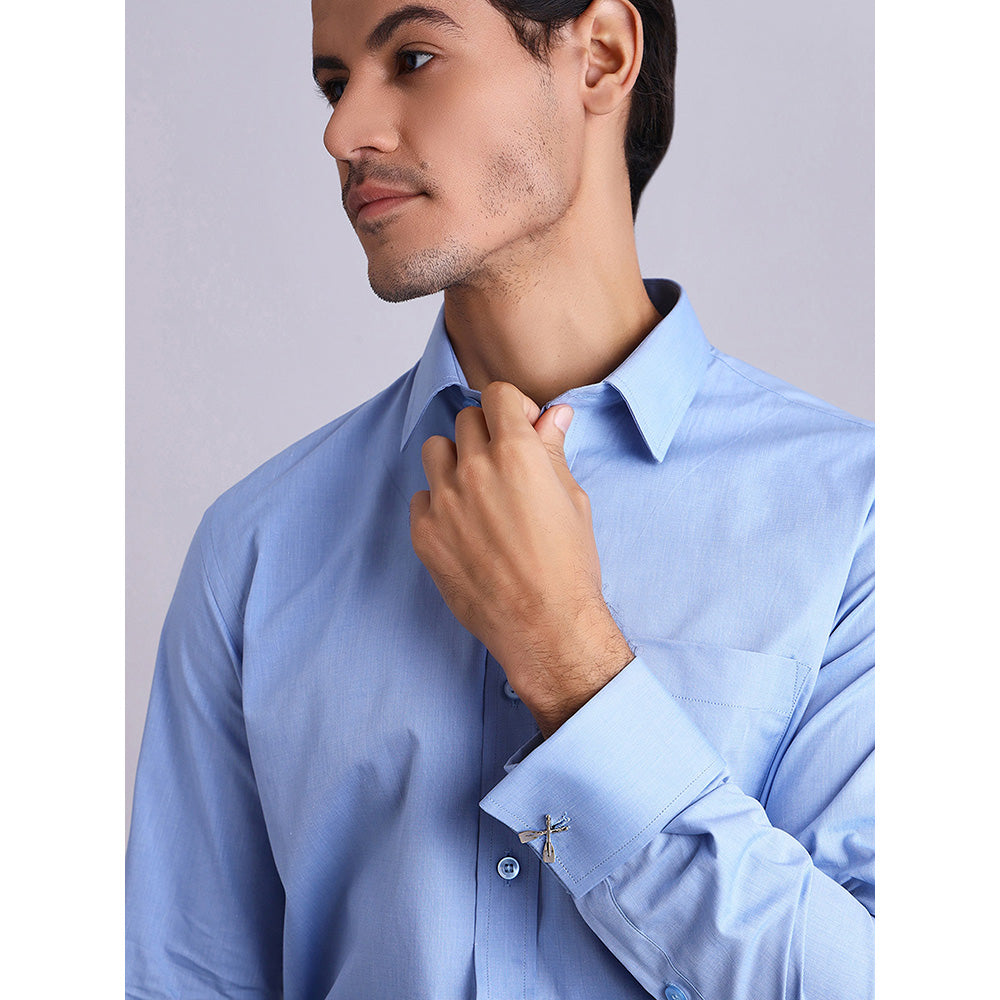 Shaze Silver Rhodium-Plated Shovel Cufflinks