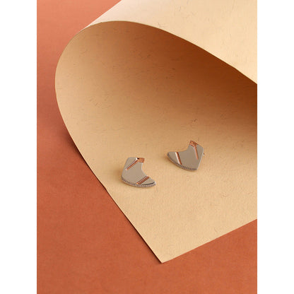 Shaze Gold Rhodium-Plated Cubic Zirconia Newfangled Stud Earrings for Women