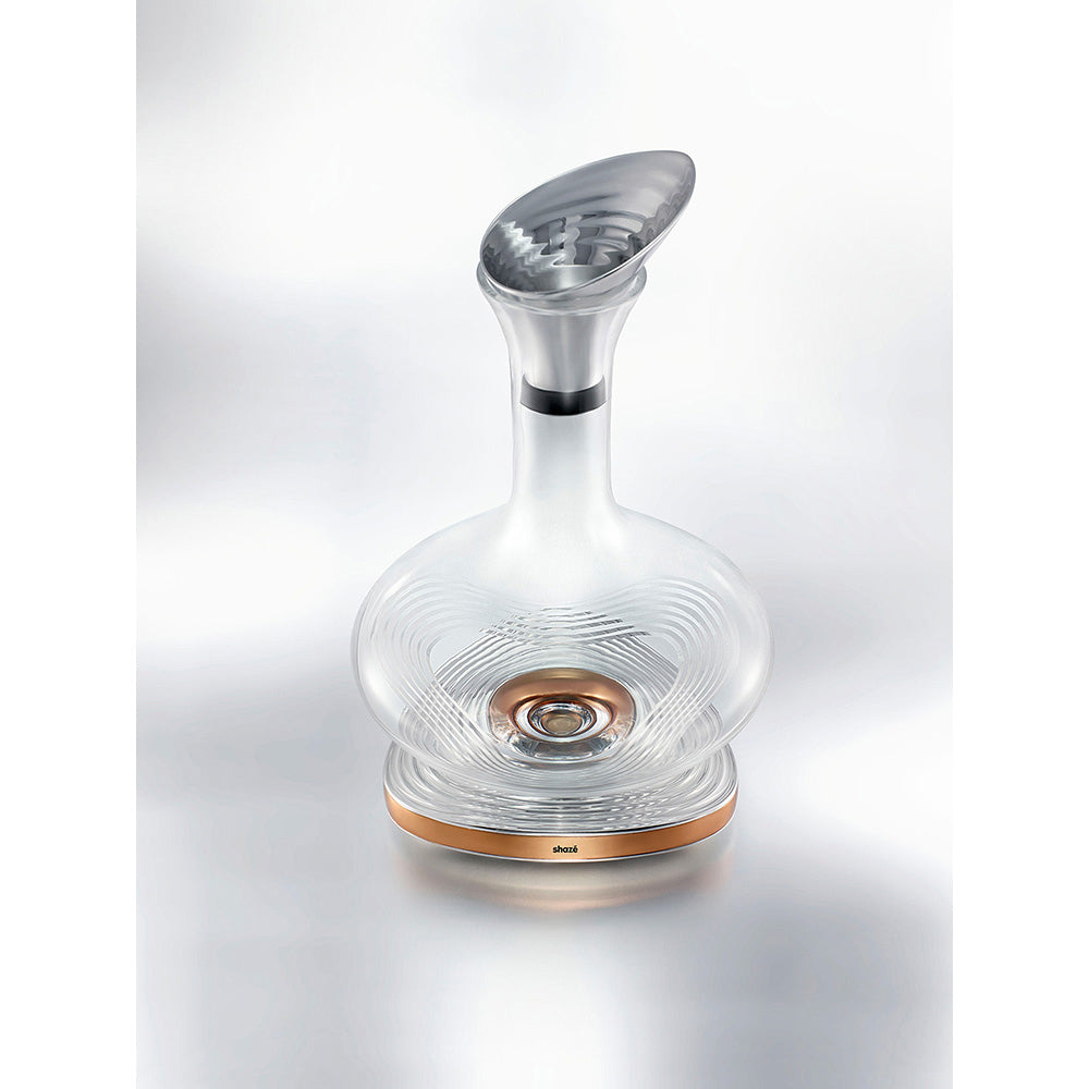 Shaze Wavemaker Decanter - For Wine Liquor Scotch Bourbon Vodka- 750 Ml