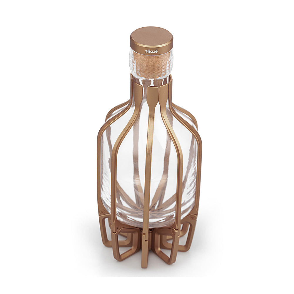 Shaze Rose Cage Decanter - For Wine Liquor Scotch Bourbon Vodka - 1000 Ml
