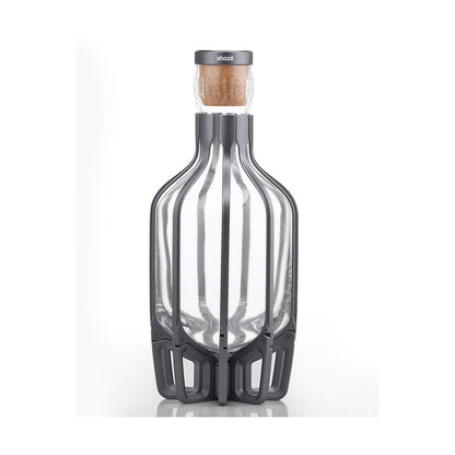 Shaze Grey Cage Decanter Gunmetal - For Wine Liquor Scotch Bourbon Vodka - 1000 Ml