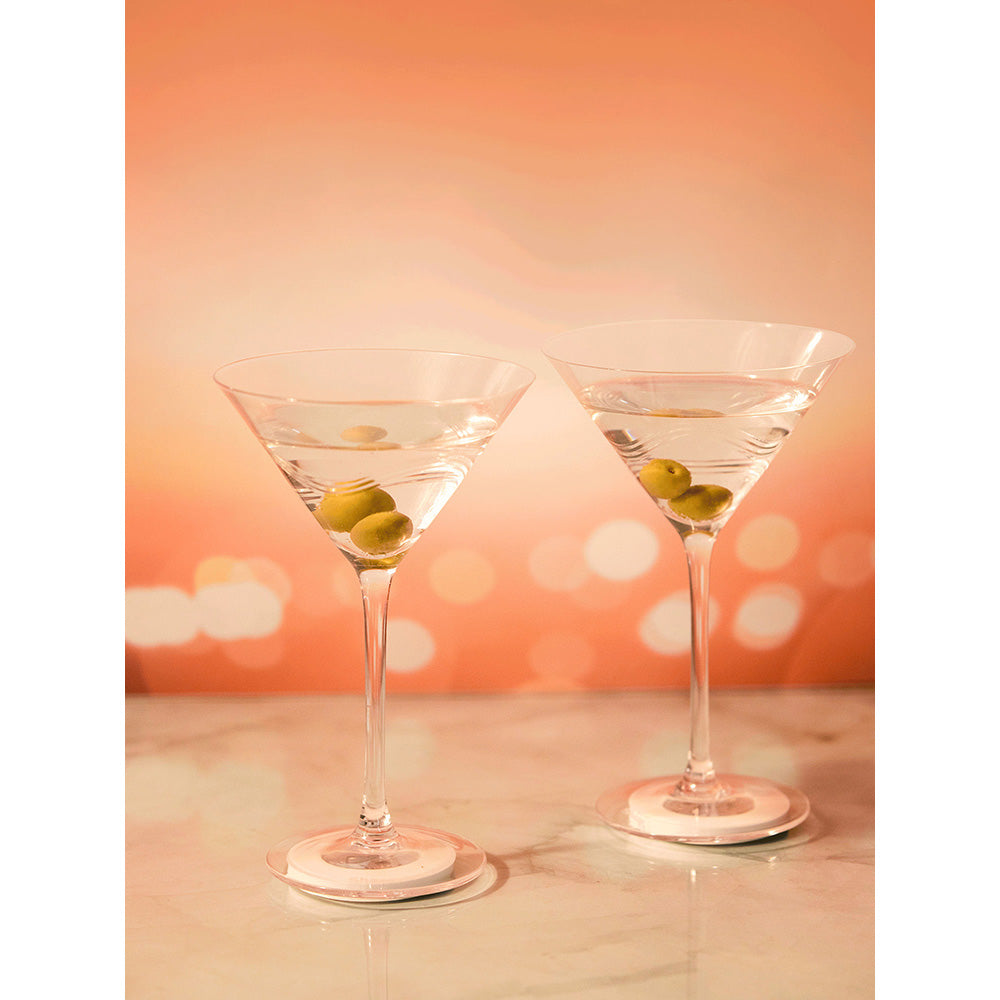 Shaze Crystal Martini Glass- Set of 6 - 215 Ml (Per Glass)