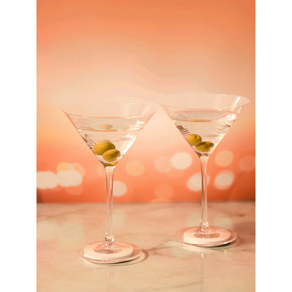 Shaze Crystal Martini Glass- Set of 6 - 215 Ml (Per Glass)