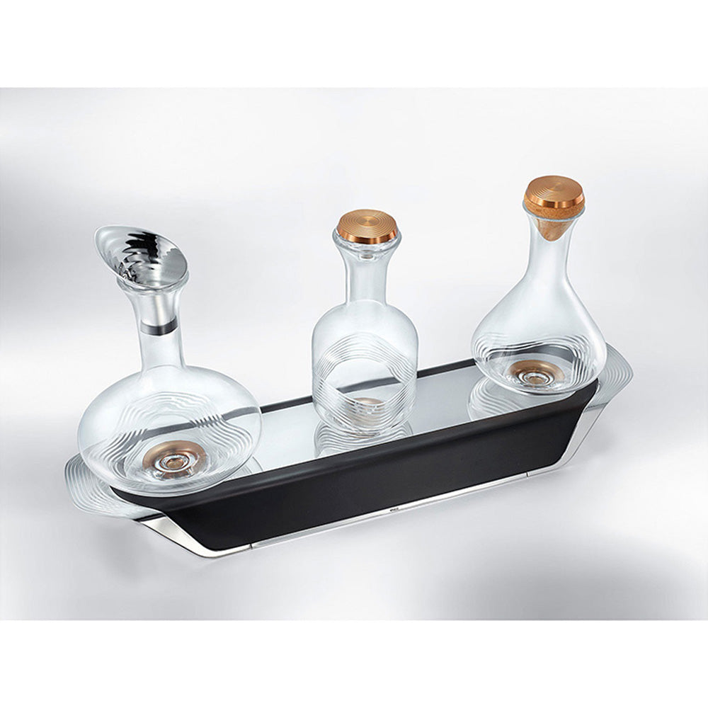 Shaze Walnut Trilogy Bar Table (3 Decanter)