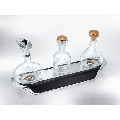 Shaze Walnut Trilogy Bar Table (3 Decanter)