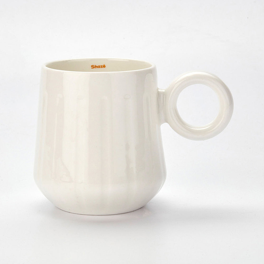 Shaze White Coffee & Tea Mugs - Set of 6 (Ideal For Tea Coffee)