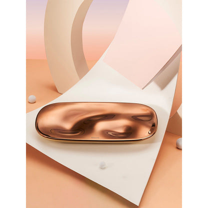 Shaze The Flow Stainless Steel Platter - Rose Gold
