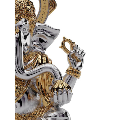 Shaze Infinite Ganesha Home D cor Silver And Gold Show Piece
